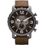 JR1424 Reloj Fossil Nate Hombre Correa Cuero Marrón