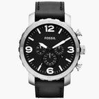 Reloj Fossil Nate Hombre Piel Negro - Reloj original en Guatemala