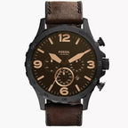 JR1487 Reloj Nate de hombre pulsera de cuero 50 mm