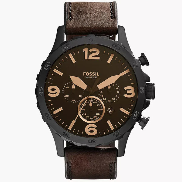 JR1487 Reloj Nate de hombre pulsera de cuero 50 mm