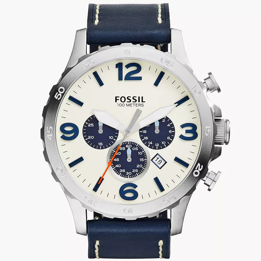 JR1480 Reloj Nate de hombre pulsera de cuero 50 mm