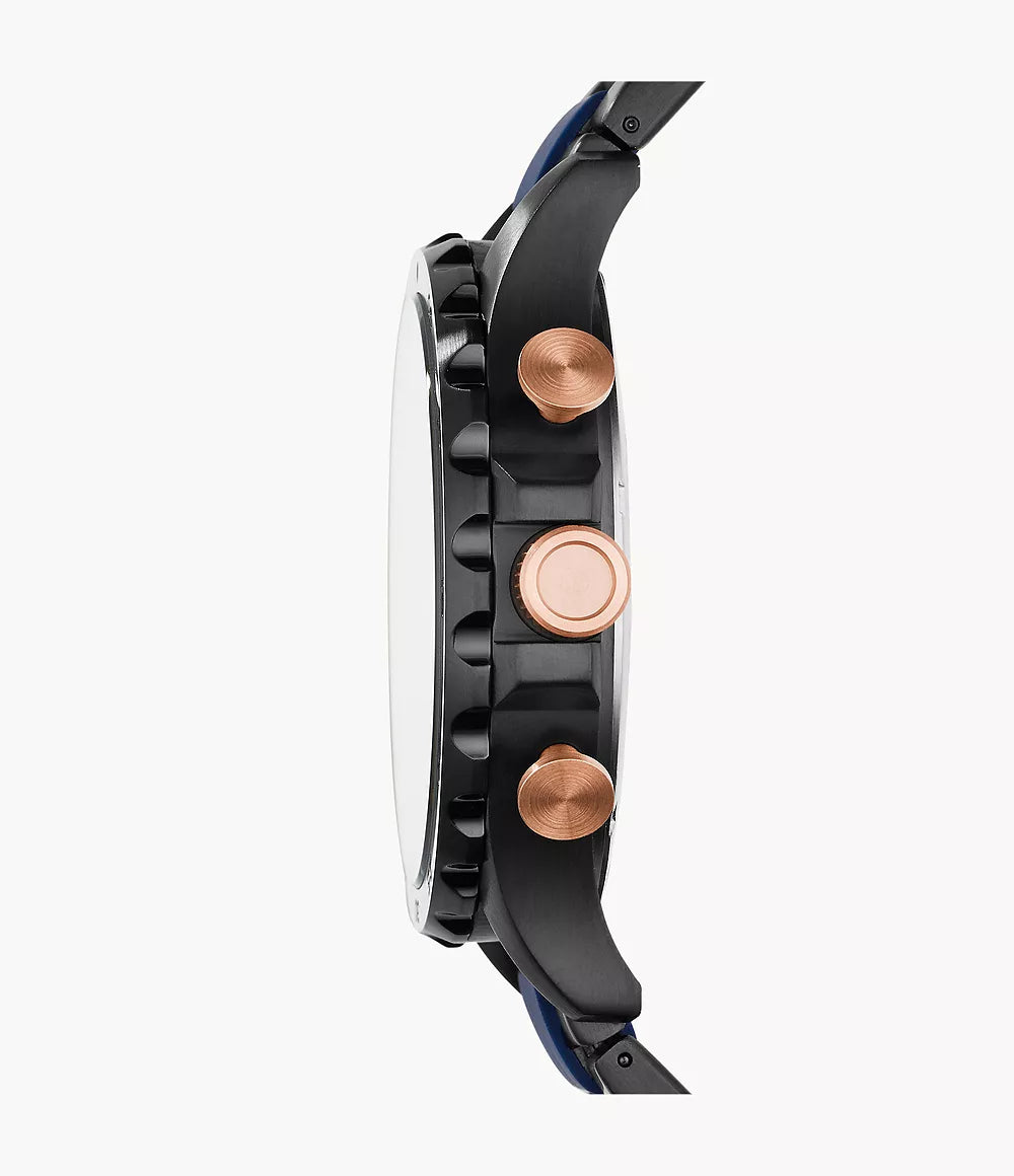 Fossil Reloj Nate de hombre pulsera de metal 50 mm - Vista lateral