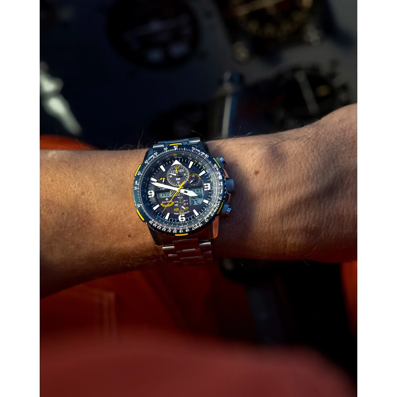 JY8078-52L Reloj Citizen Promaster Skyhawk de caballero banda de metal Eco-Drive