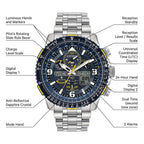JY8078-52L Reloj Citizen Promaster Skyhawk de caballero banda de metal Eco-Drive