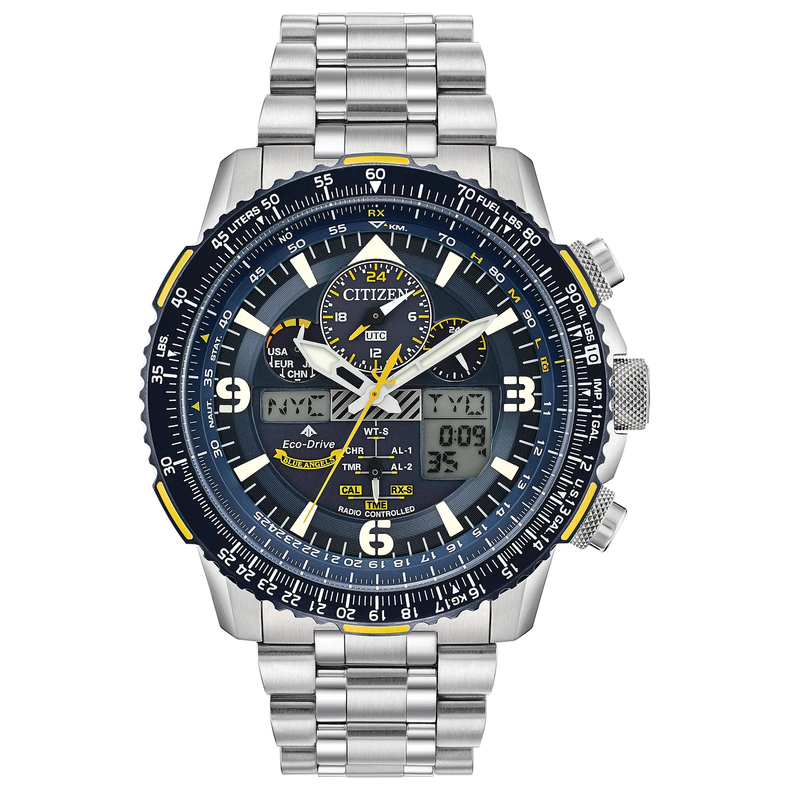 JY8078-52L Reloj Citizen Promaster Skyhawk de caballero banda de metal Eco-Drive