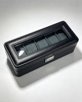 Estuche organizador KS-35 para 5 relojes negro con ventana