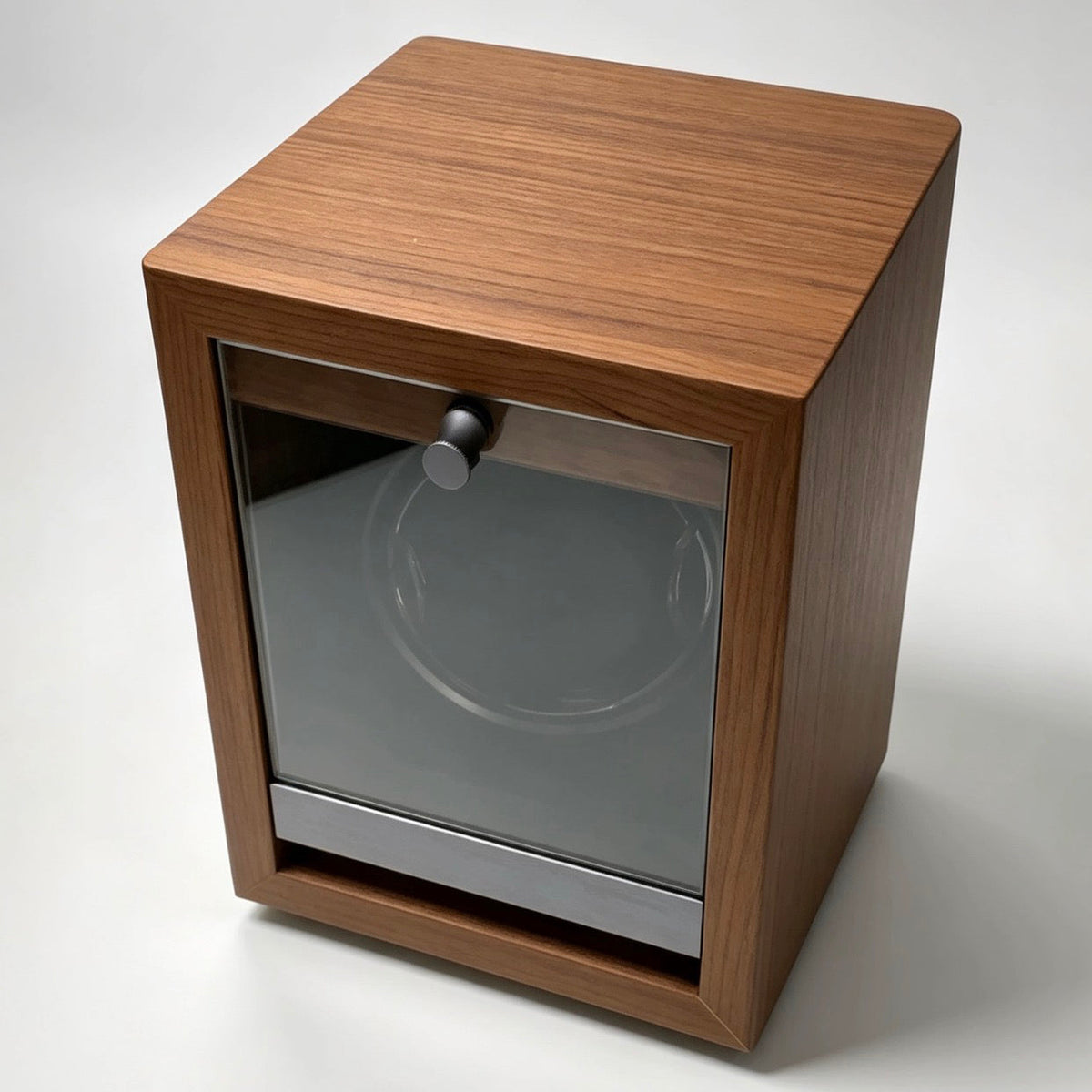 KS25 Caja giratoria para reloj en acabado de madera