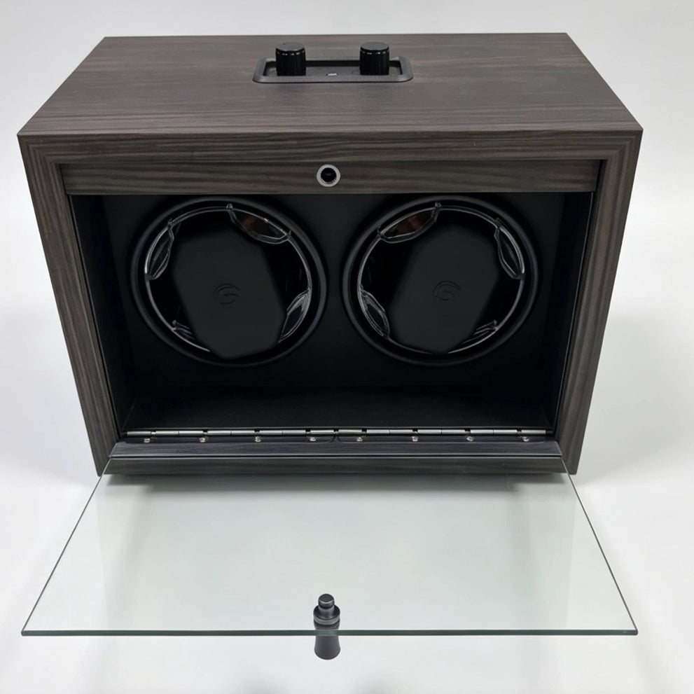 KS32 Caja Giratoria Doble para Relojes Automáticos en Madera