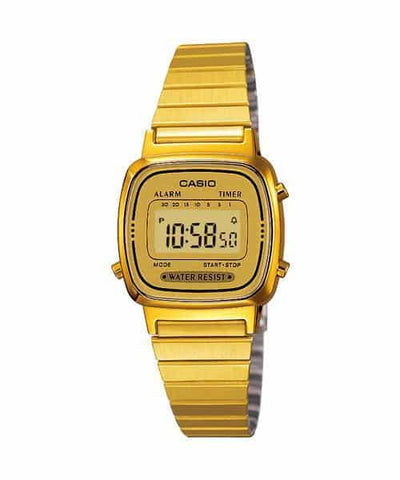 LA-670WGA-9 Reloj Casio para Mujer, Vintage Clásico - Dorado