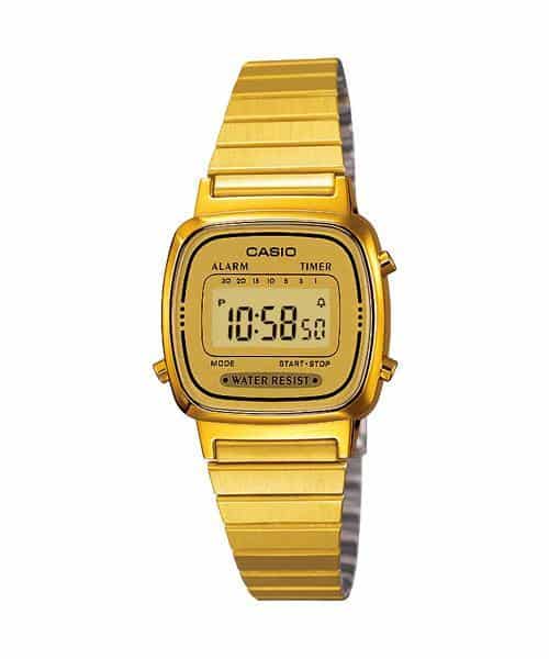 LA-670WGA-9 Reloj Casio para Mujer, Vintage Clásico - Dorado