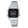 LA-680WA-1B Reloj Casio Unisex, Vintage Clásico Illuminator - Acero Inoxidable Plateado