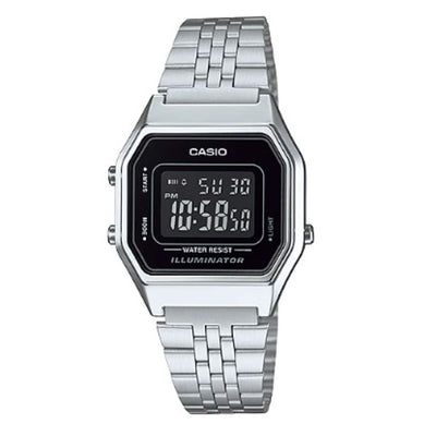 LA-680WA-1B Reloj Casio Vintage unisex Clásico Illuminator - Plateado