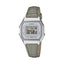 LA680WEL-8A2 Reloj Casio Vintage Mujer Correa de Piel Gris