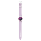 Reloj Swatch Ultraviolet de mujer pulsera de caucho - Vista trasera
