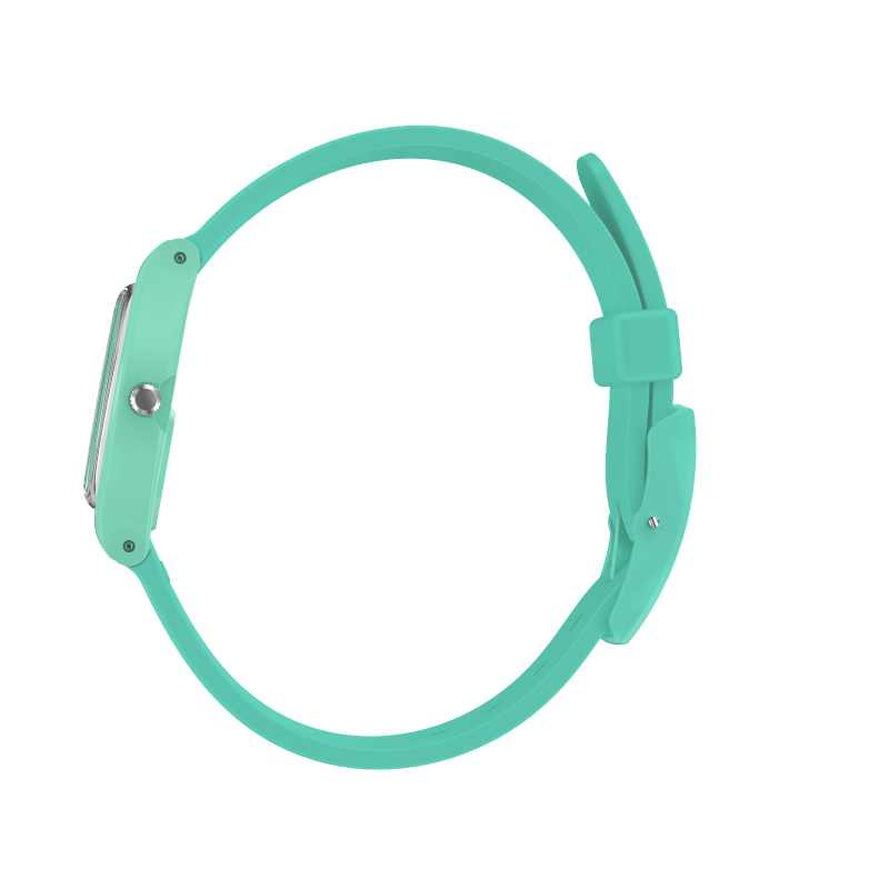 Reloj Swatch Back To Mint Leave de mujer correa de silicona - Vista lateral