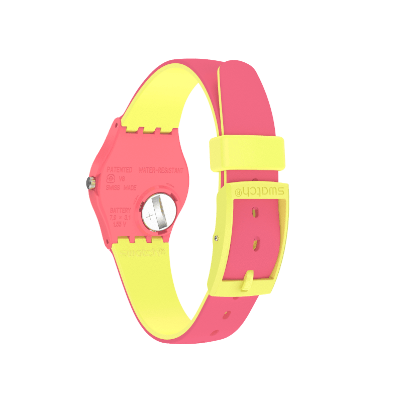 Reloj Swatch Back to Biko Roose de señorita correa de resina - Vista lateral