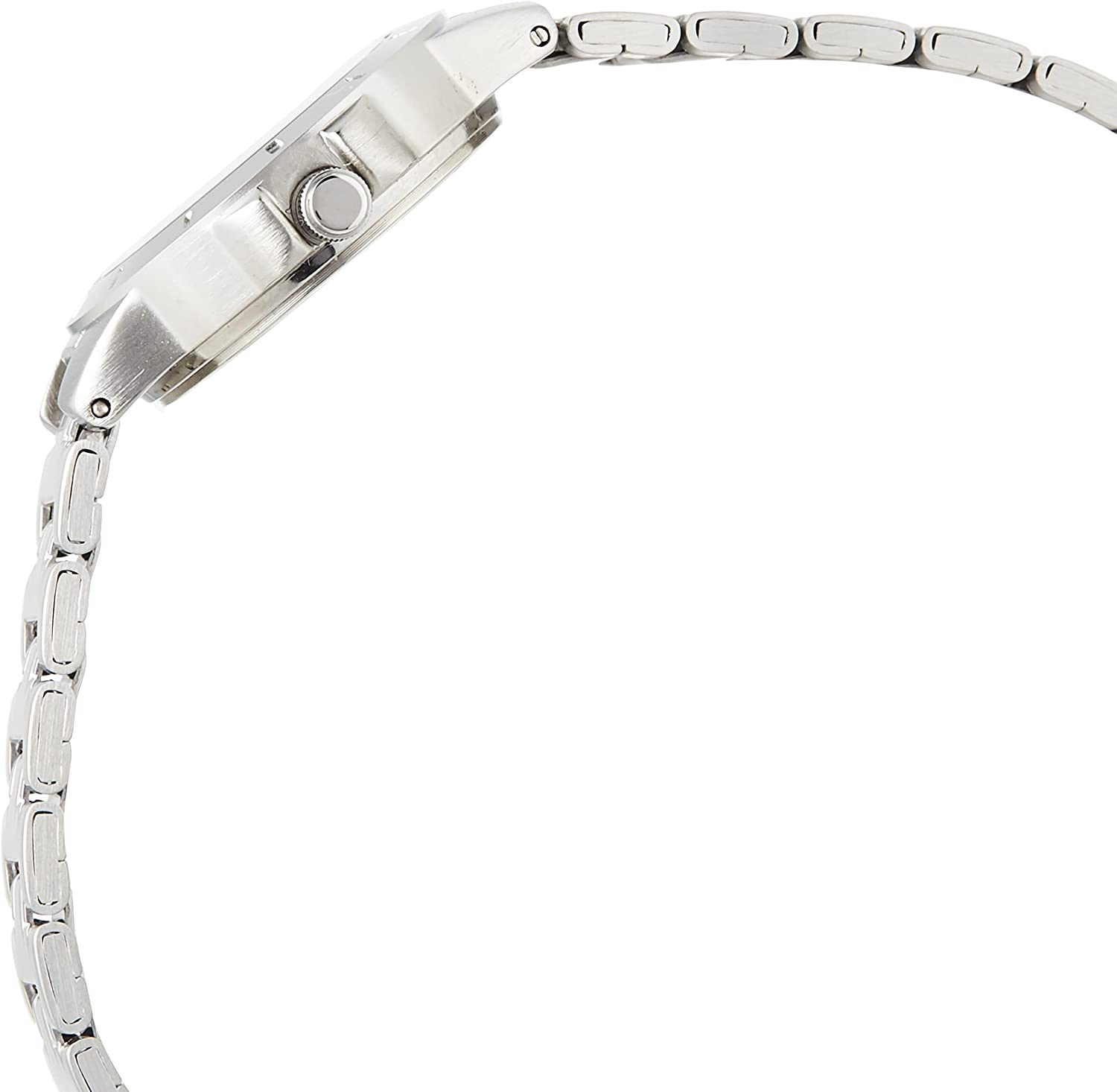 1177A Reloj Casio Mujer Acero Plateado Esfera Negra - Vista trasera