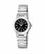 LTP-1177A Reloj Casio Mujer Acero Plateado Esfera Negra