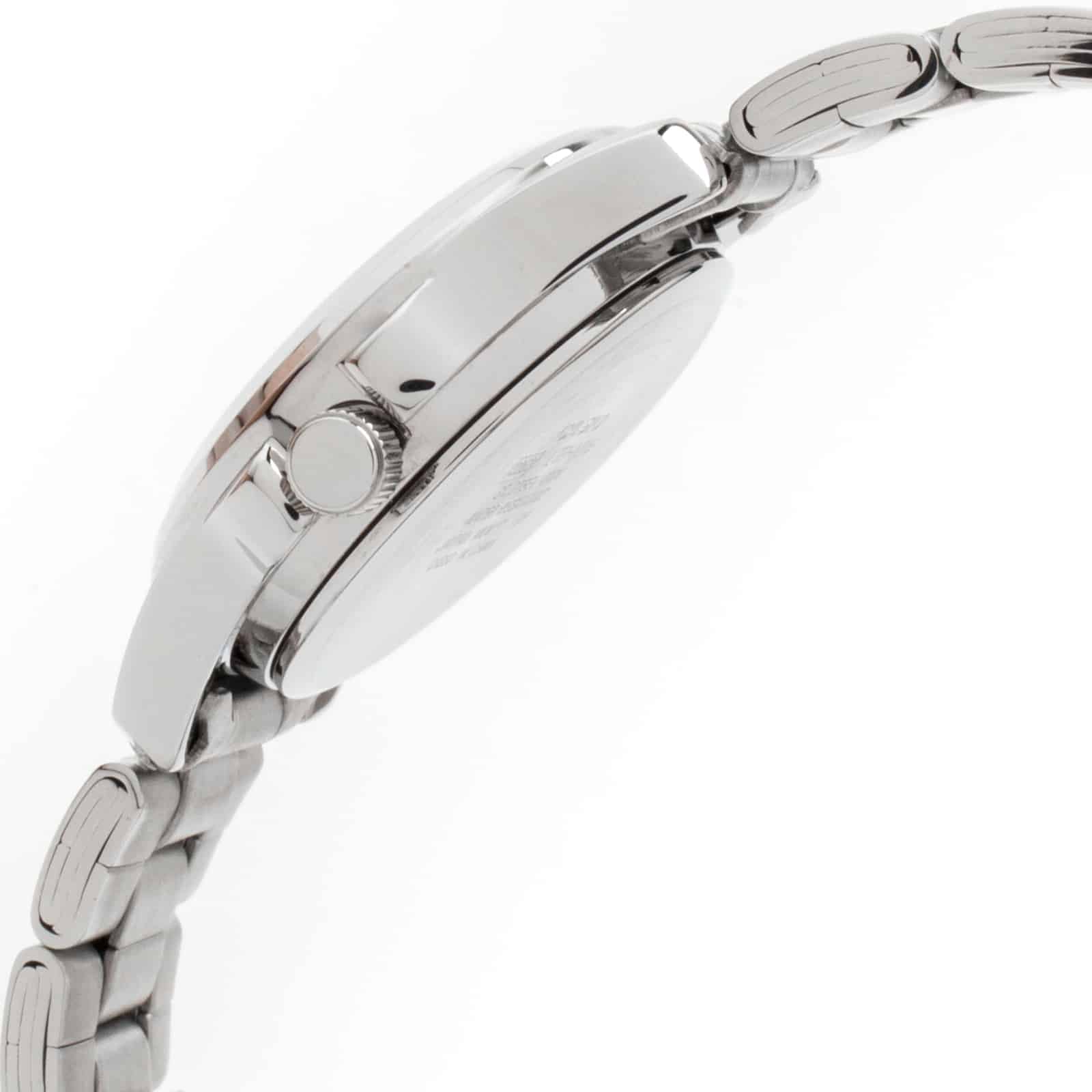 1215A Reloj Casio Mujer Correa de Acero Esfera Azul - Vista trasera