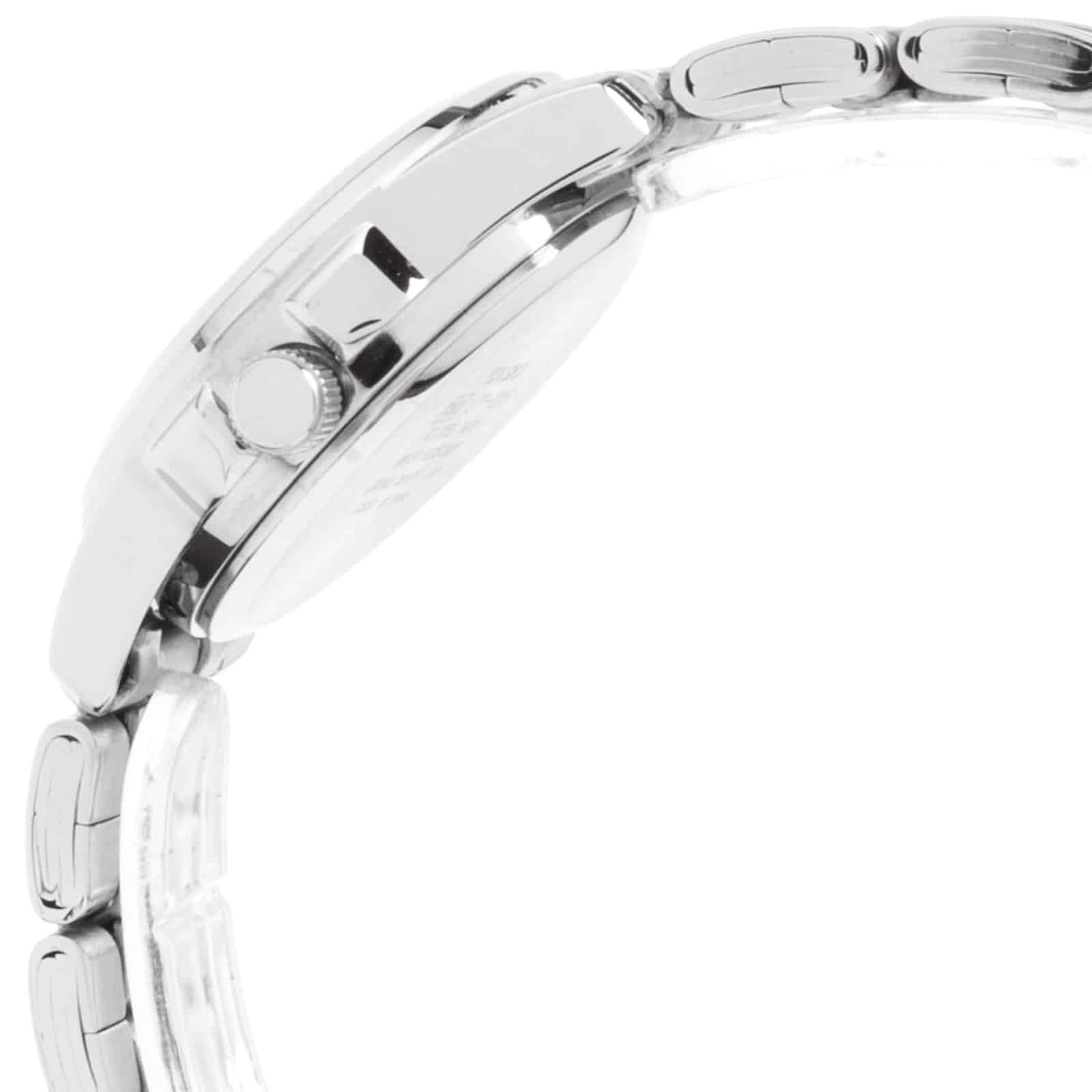 1215A Reloj Casio Mujer Correa de Acero Plateado - Vista trasera