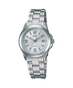 1215A Reloj Casio Mujer Correa de Acero Plateado - Reloj original en Guatemala