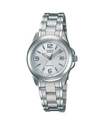 LTP-1215A Reloj Casio Mujer Correa de Acero Plateado