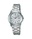 LTP-1215A Reloj Casio Mujer Correa de Acero Plateado