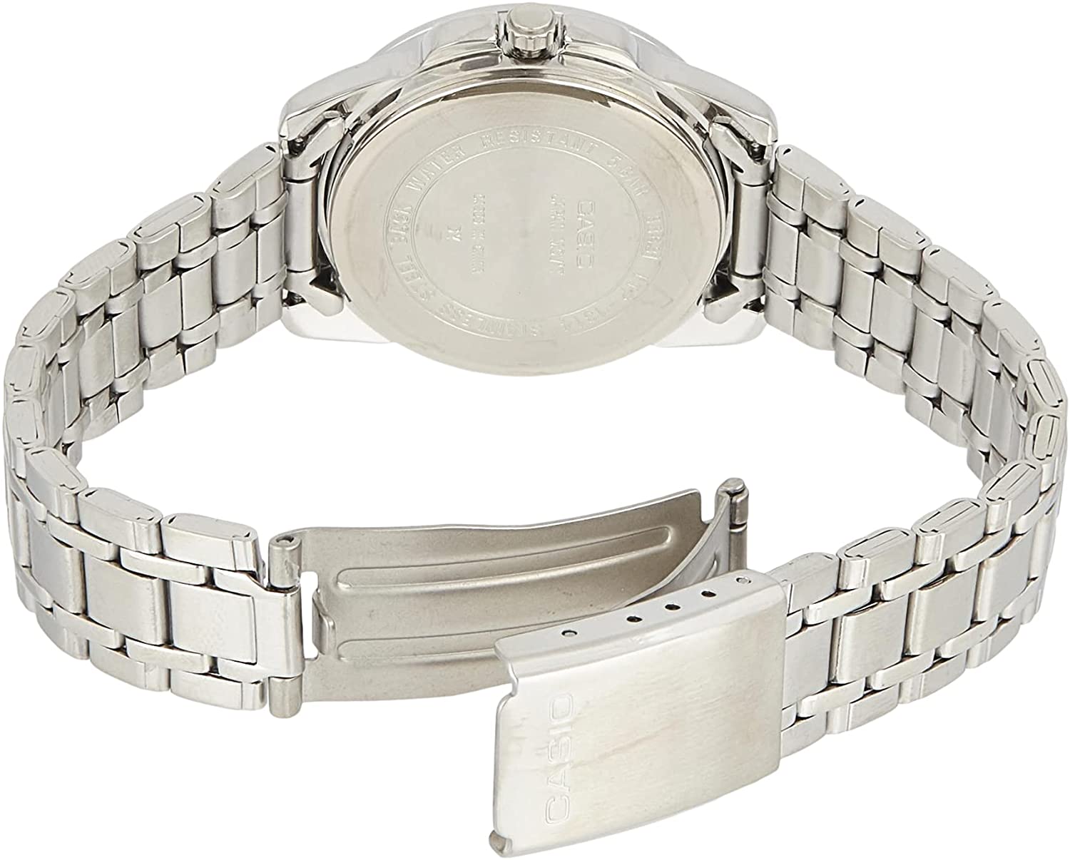 1314D Reloj Casio Mujer Correa de Acero Esfera Rosa - Detalle de esfera