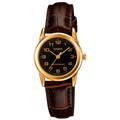 V001GL Reloj Casio Mujer Caja Dorada Correa de Cuero - Reloj original en Guatemala