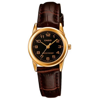 LTP-V001GL Reloj Casio Classic de mujer Caja dorada correa de cuero