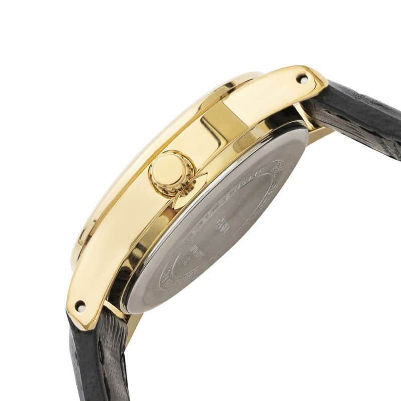 V001GL Reloj Casio Vintage Mujer Correa de Cuero Negro - Detalle de esfera