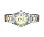 V002SG Reloj Casio Mujer Correa de Acero Bicolor - Detalle de esfera