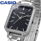 V009D Reloj Casio Vintage Mujer Acero Esfera Negra - Vista lateral