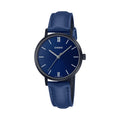VT02BL Reloj Casio Mujer Correa de Cuero Azul - Reloj original en Guatemala