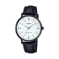 VT03BL-7B Reloj Casio Dama Correa de Piel Negra - Reloj original en Guatemala