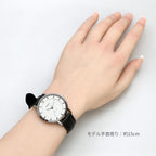 VT04L Reloj Casio Mujer Correa Piel Negra Esfera Crema - Detalle de esfera