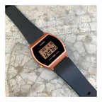 LW-204 Reloj Casio Mujer Resina Azul Caja Oro Rosa - Vista trasera