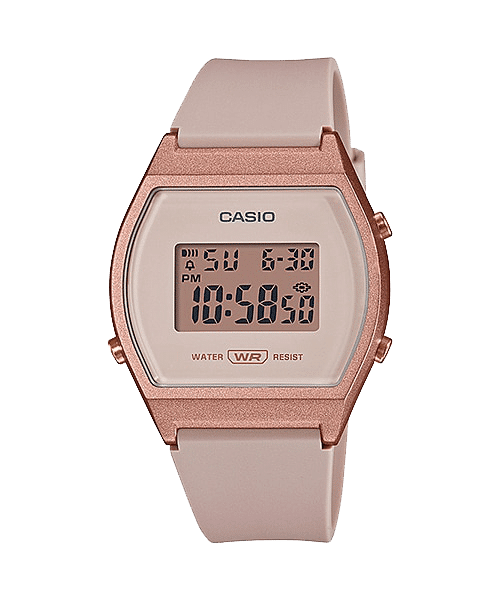 LW-204 Reloj Casio Mujer Digital Correa Resina Rosa - Reloj original en Guatemala