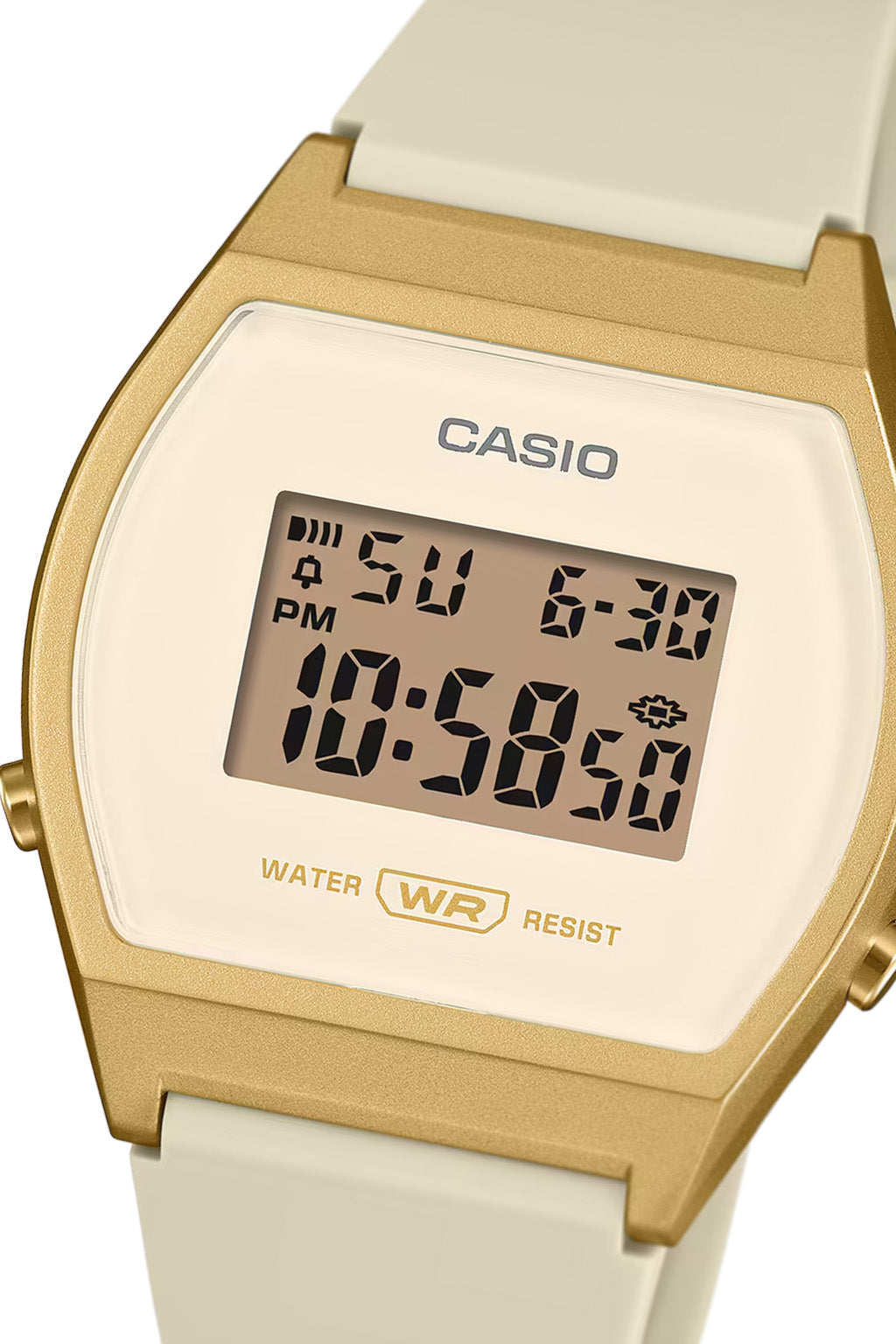 LW-204-9A Reloj Casio de dama correa de silicona - Resina Blanco