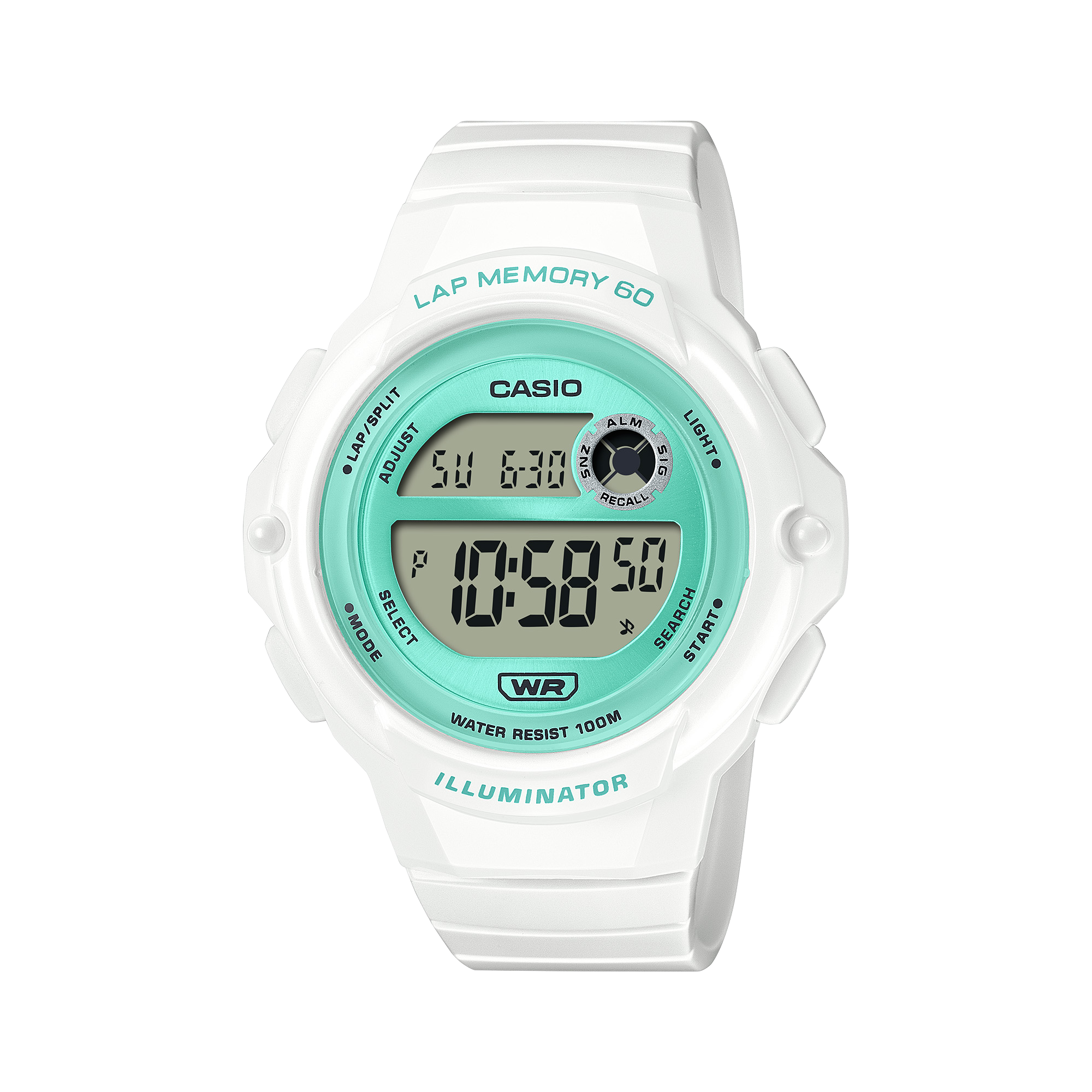 LWS-1200H-7A3V Casio para dama pulsera de caucho