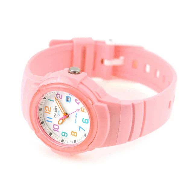 LX-800H-4AV Reloj Casio Mujer Resina Rosa - Detalle de esfera
