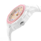 LX-800H-7A1V Reloj Casio Mujer Correa Resina Blanca Esfera Rosa - Detalle de esfera