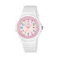 LX-800H-7A1V Reloj Casio Mujer Correa Resina Blanca Esfera Rosa - Reloj original en Guatemala