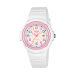 LX-800H-7A1V Reloj Casio Mujer Correa Resina Blanca Esfera Rosa