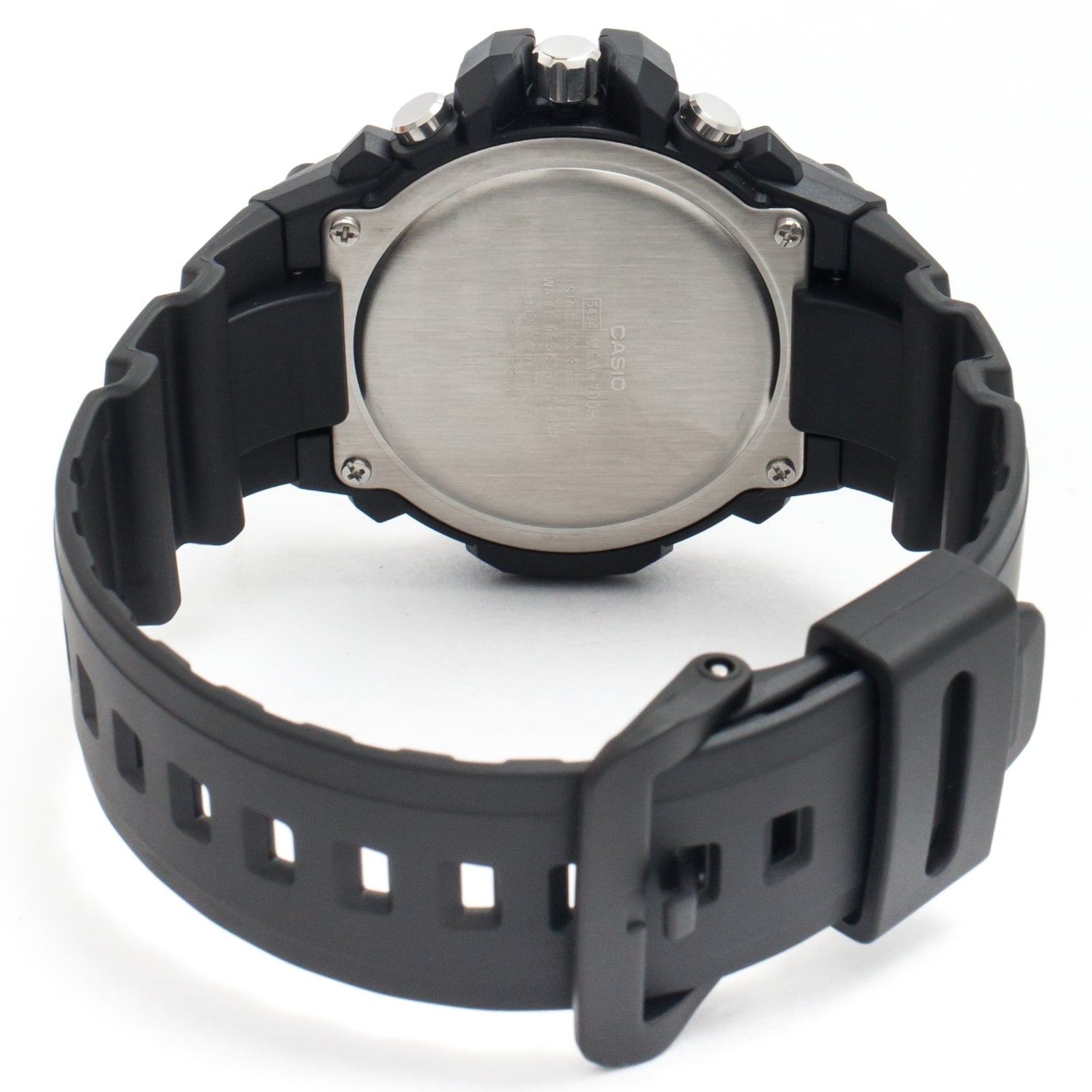 100H Reloj Casio Hombre Correa Resina Negro - Vista lateral