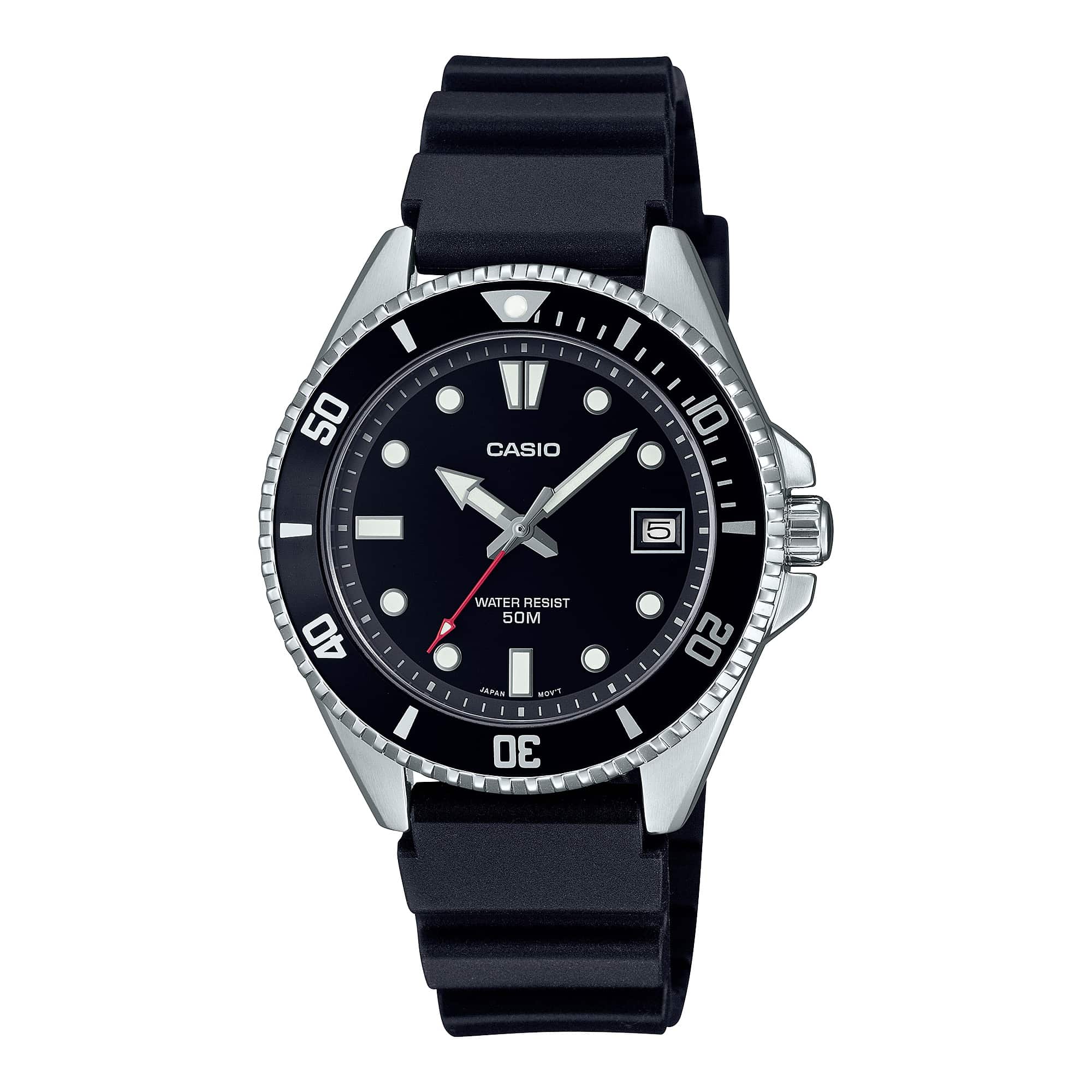 10 Reloj Casio MDV Hombre Correa de Resina Negro - Reloj original en Guatemala