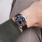 10 Reloj Casio Hombre Correa Resina Bisel Bicolor - Detalle de esfera