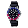 10 Reloj Casio Hombre Correa Resina Bisel Bicolor - Reloj original en Guatemala
