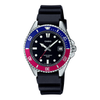 10 Reloj Casio Hombre Correa Resina Bisel Bicolor - Reloj original en Guatemala