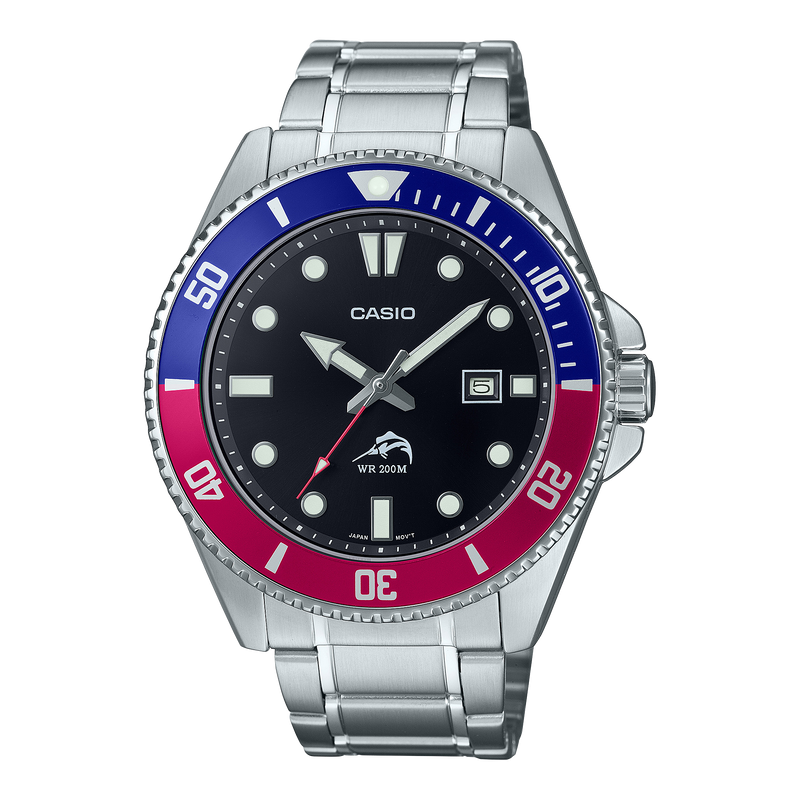 MDV-106DD-1A2CF Reloj Casio Marlin Duro de hombre pulsera de metal plateado